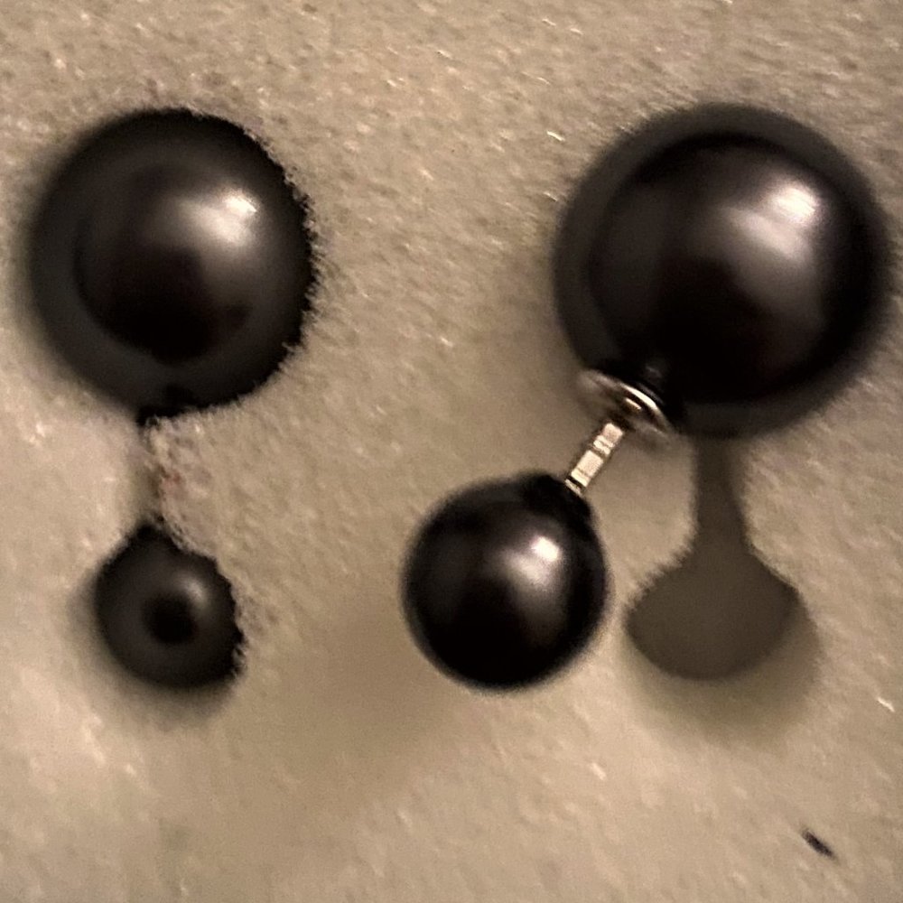 Simulated Peacock Pearl Sterling Silver Stud Earrings